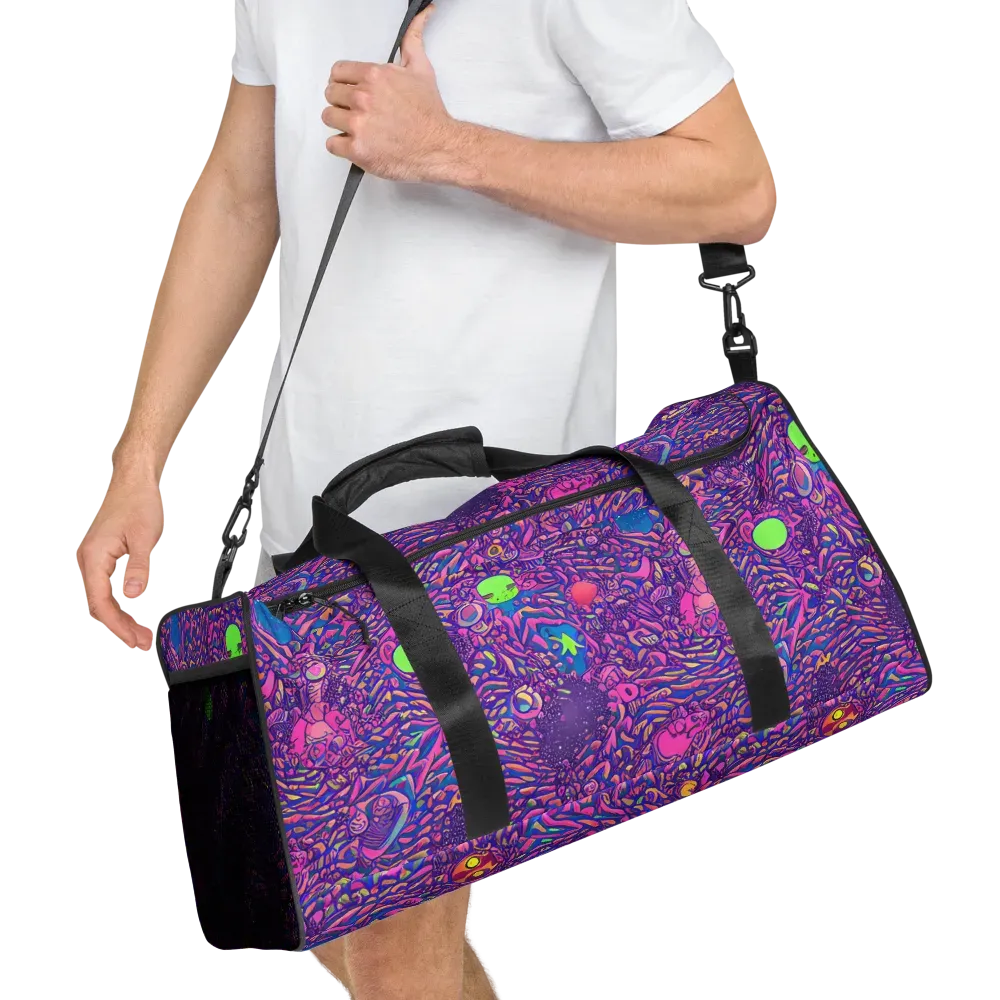 Neon Jungle on Duffle Bag — Right Front