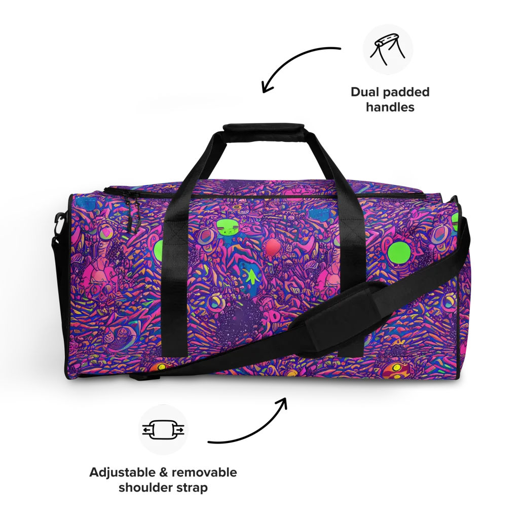 Neon Jungle on Duffle Bag — Front
