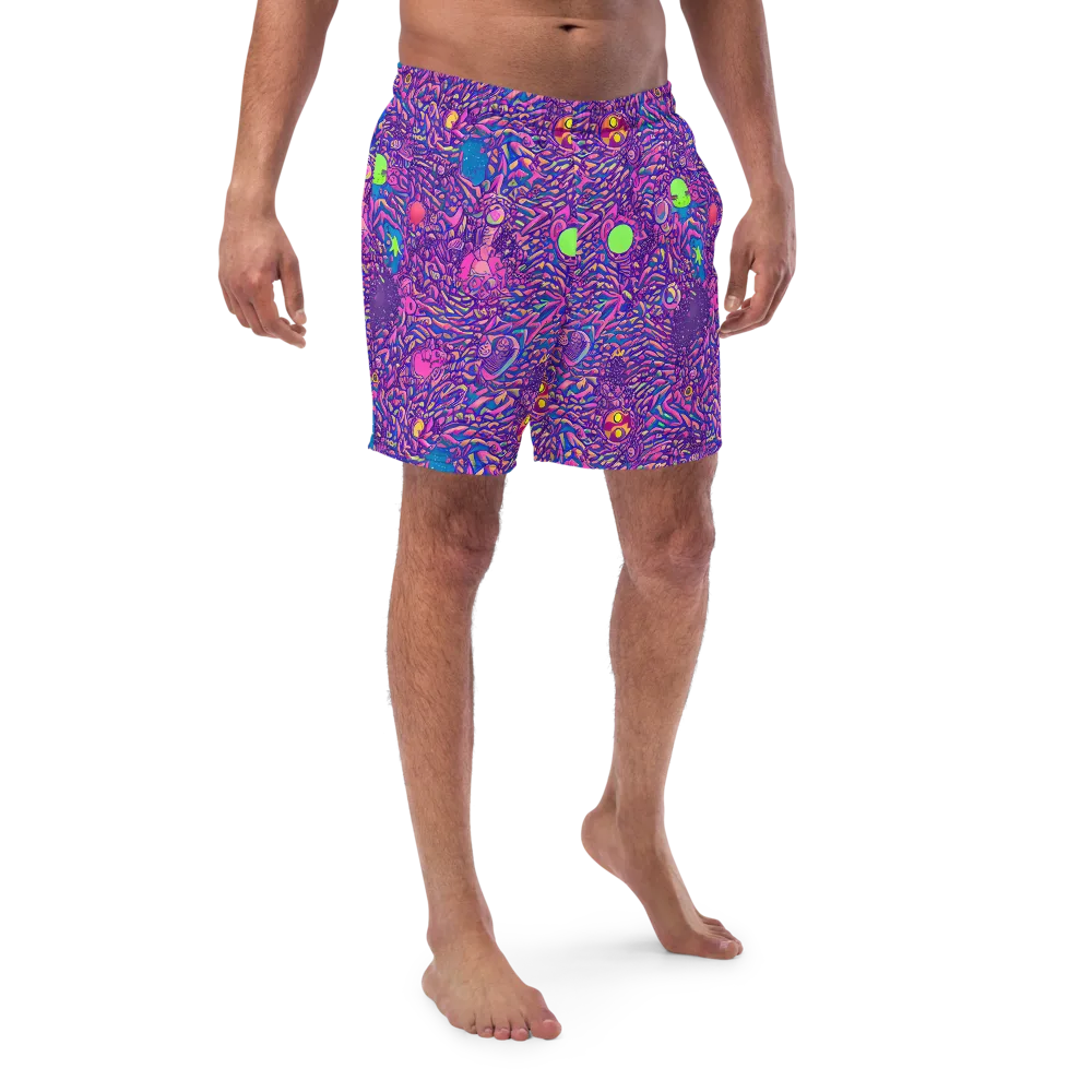 Neon Jungle on Swim Trunks — Front