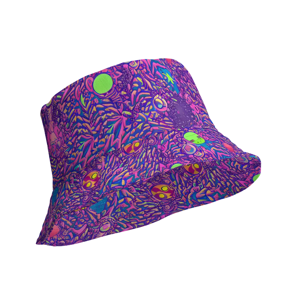 Neon Jungle on Reversible Bucket Hat — Product details Outside
