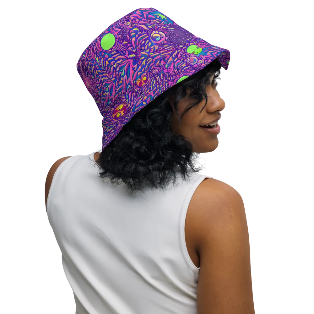 Neon Jungle on Reversible Bucket Hat — Right Outside