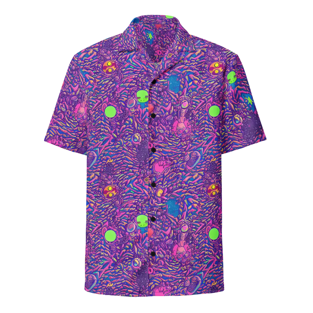 Neon Jungle on Button Shirt — Front