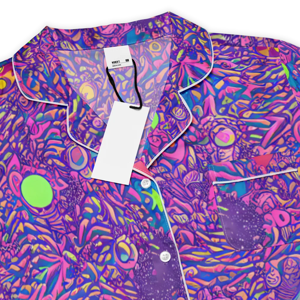 Neon Jungle on Women's Short Sleeve Pajama Top — Product details