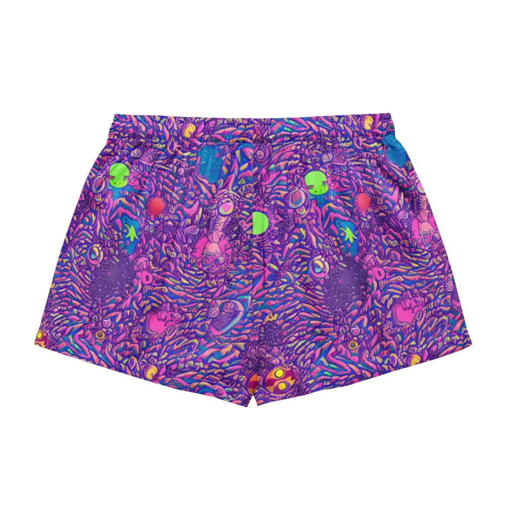 Neon Jungle on Women's Pajama Shorts — Back