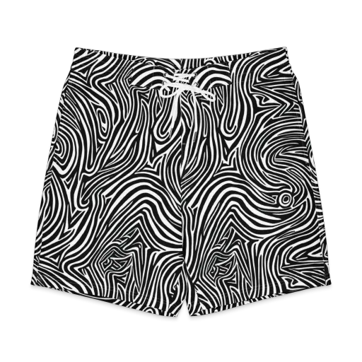 Monochrome Current on a Men's Board Shorts