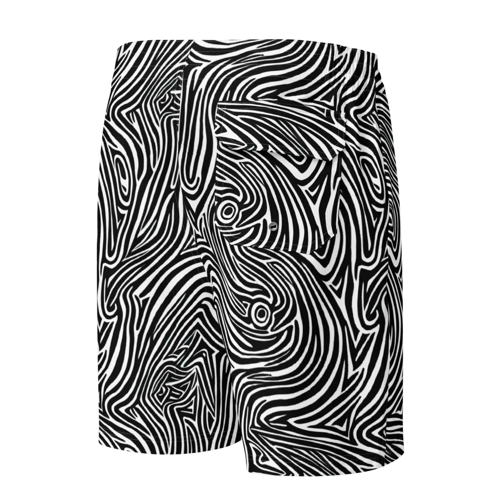 Monochrome Current on Men's Board Shorts — Back