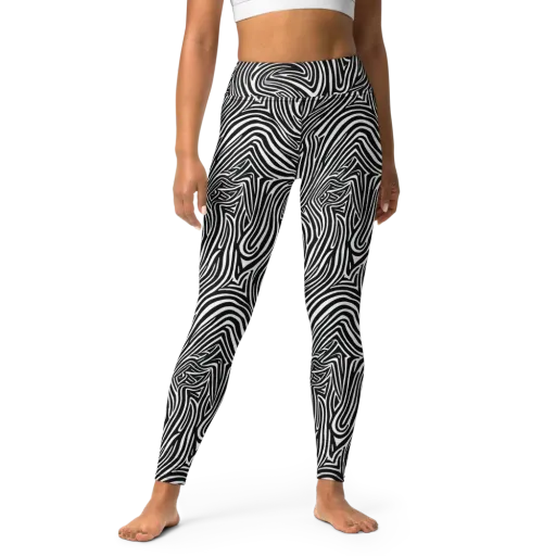Monochrome Current on a Yoga Leggings