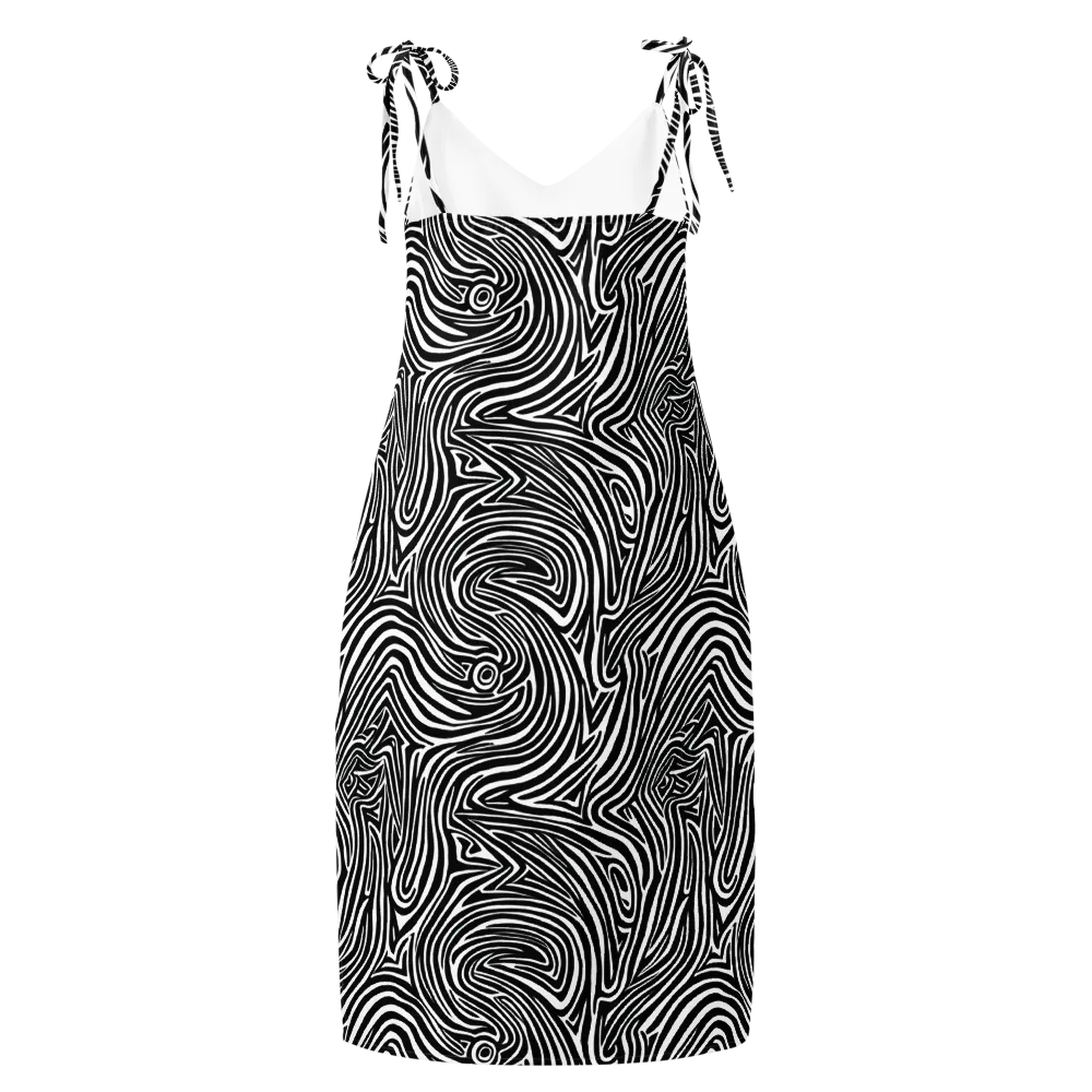 Monochrome Current on Slip Dress — Back