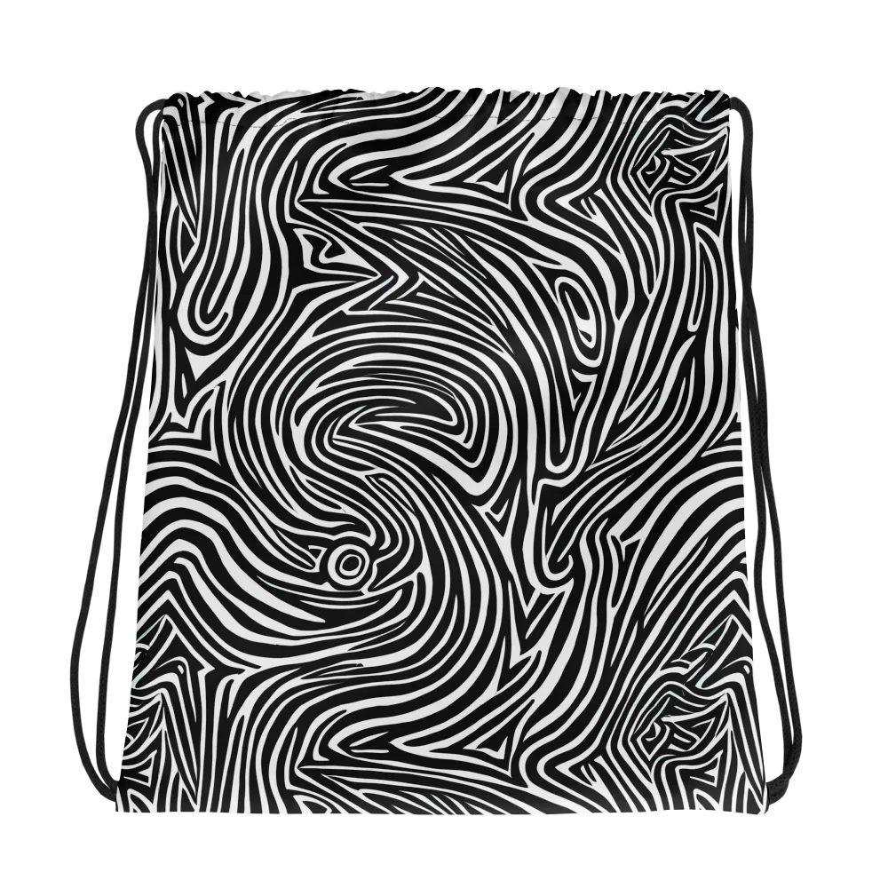Monochrome Current on Drawstring Bag — Photo