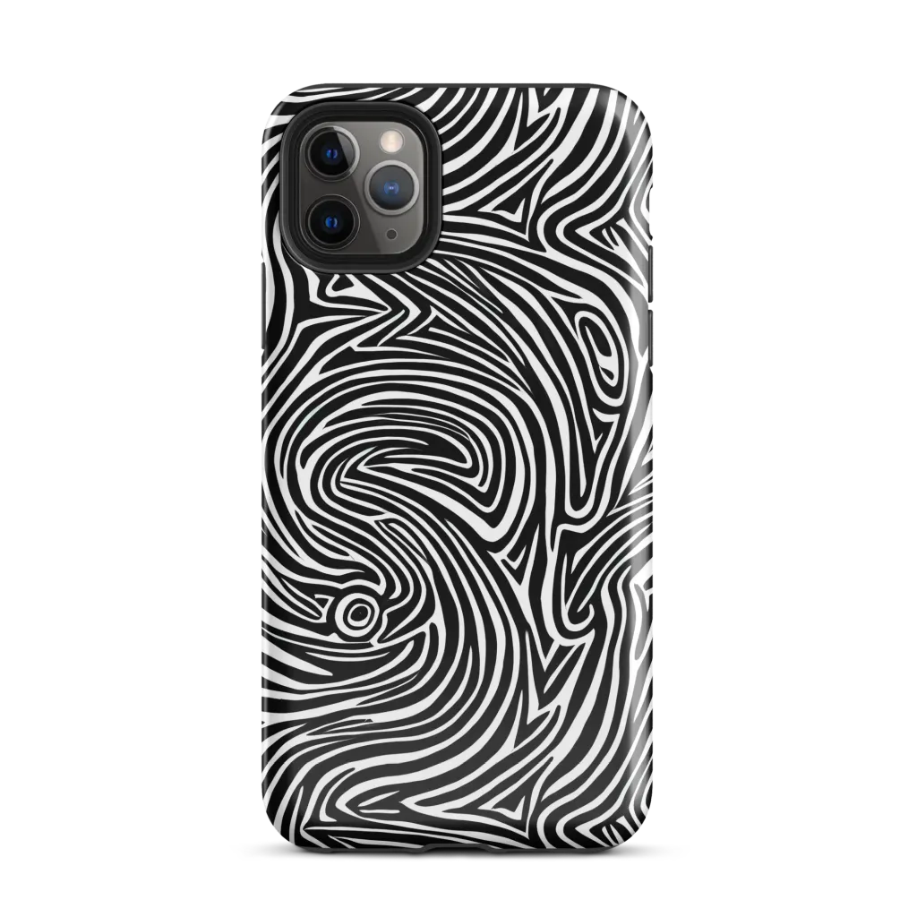 Monochrome Current on Tough Case for iPhone® — Front