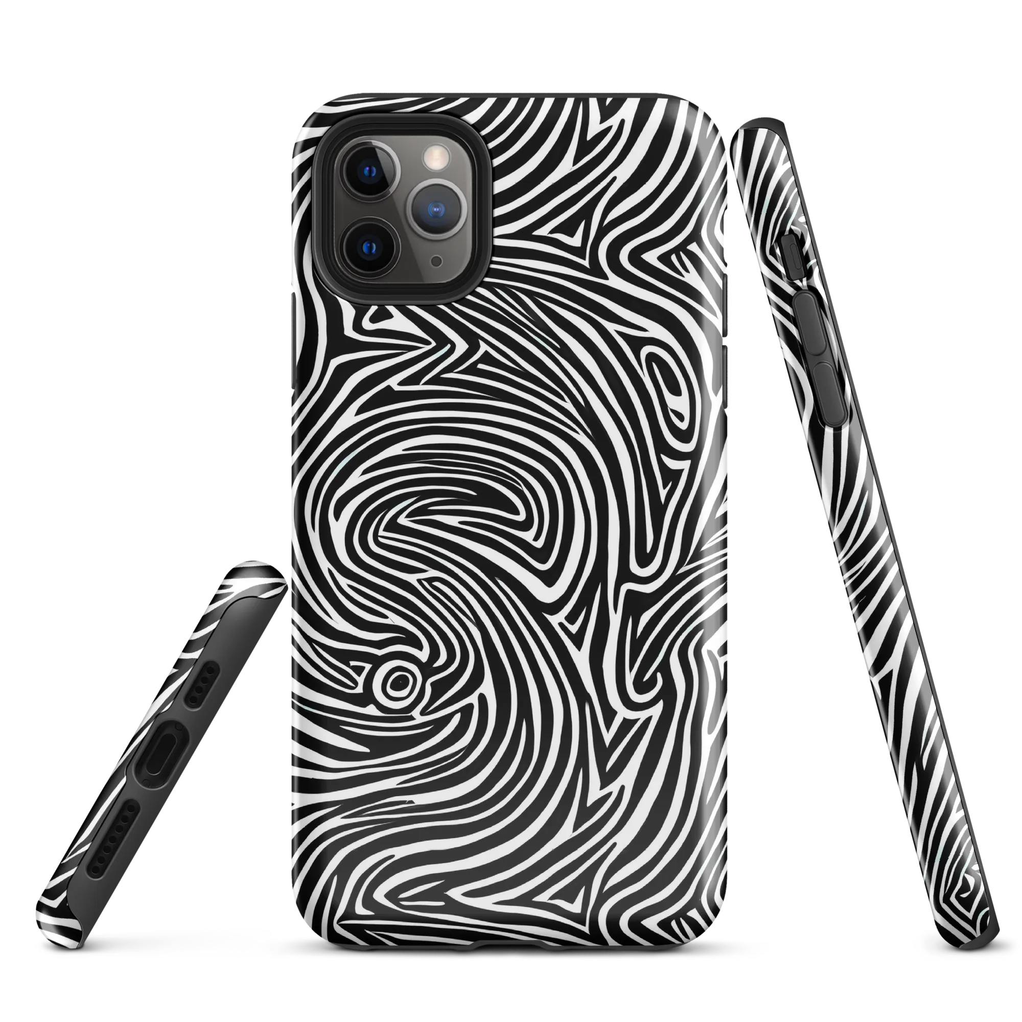 Monochrome Current on Tough Case for iPhone® — Front