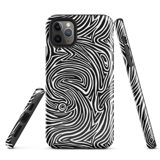 Monochrome Current on a Tough Case for iPhone®
