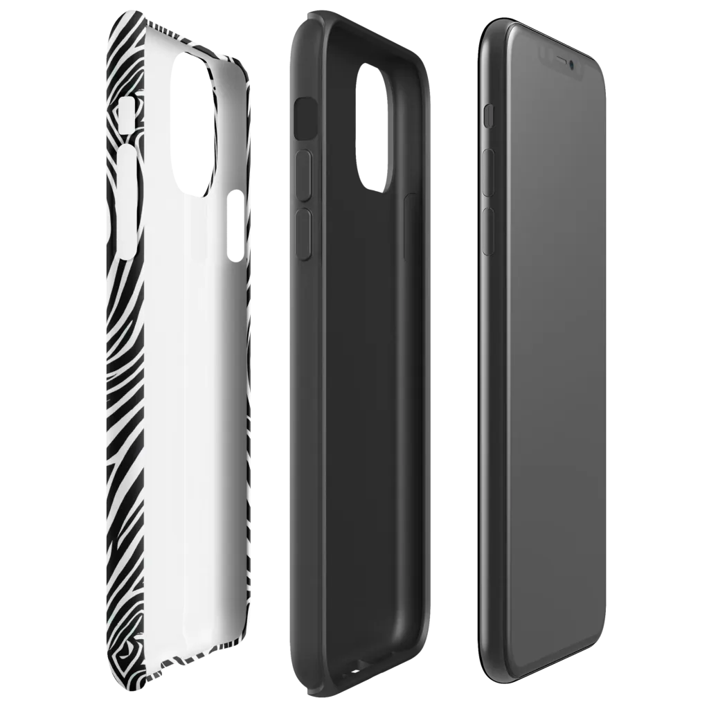 Monochrome Current on Tough Case for iPhone® — Right