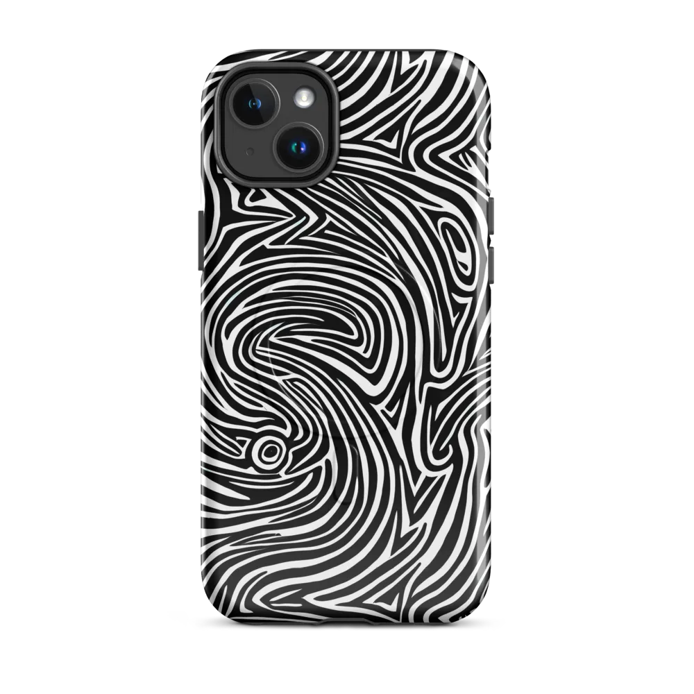 Monochrome Current on MagSafe Tough Case for iPhone® — Front