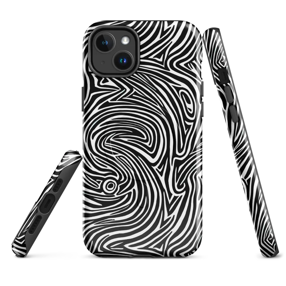 Monochrome Current on MagSafe Tough Case for iPhone® — Front