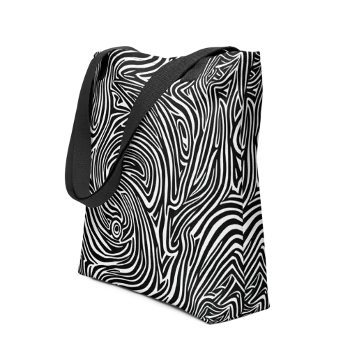 Monochrome Current on a Tote Bag