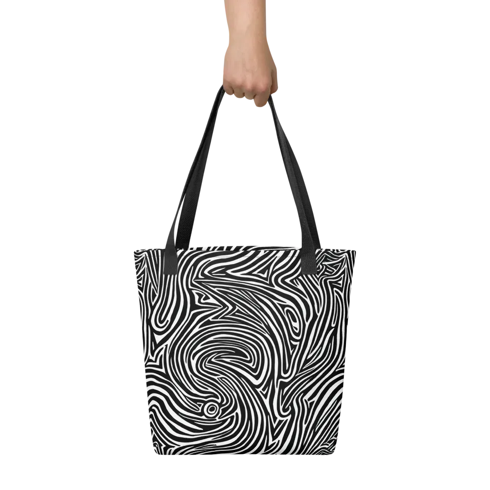 Monochrome Current on Tote Bag — Front