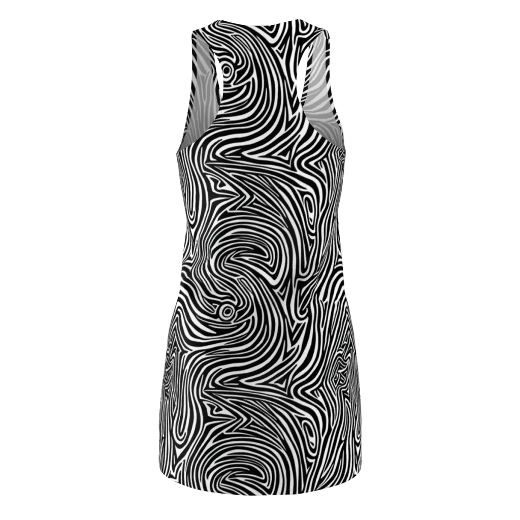 Monochrome Current on Racerback Dress — Back