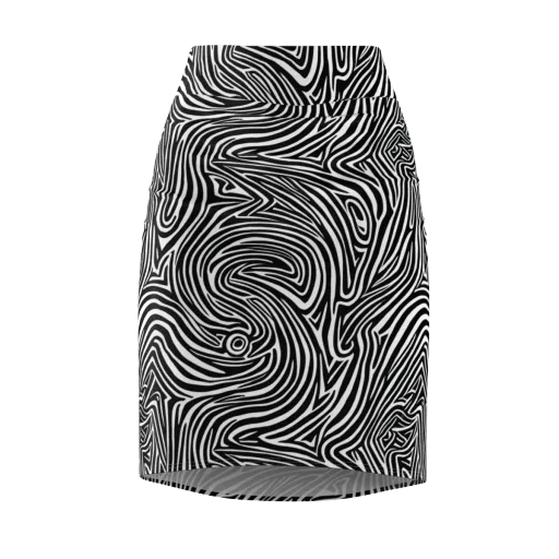 Monochrome Current on a Pencil Skirt
