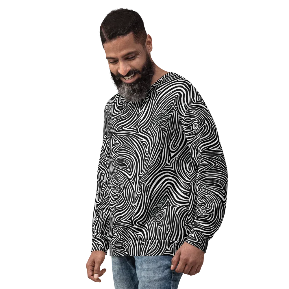 Monochrome Current on Sweatshirt — Left Front