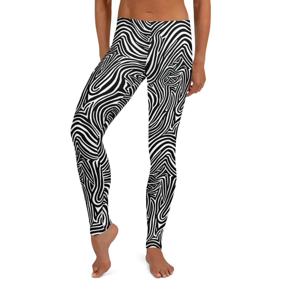 Monochrome Current on Leggings — Front