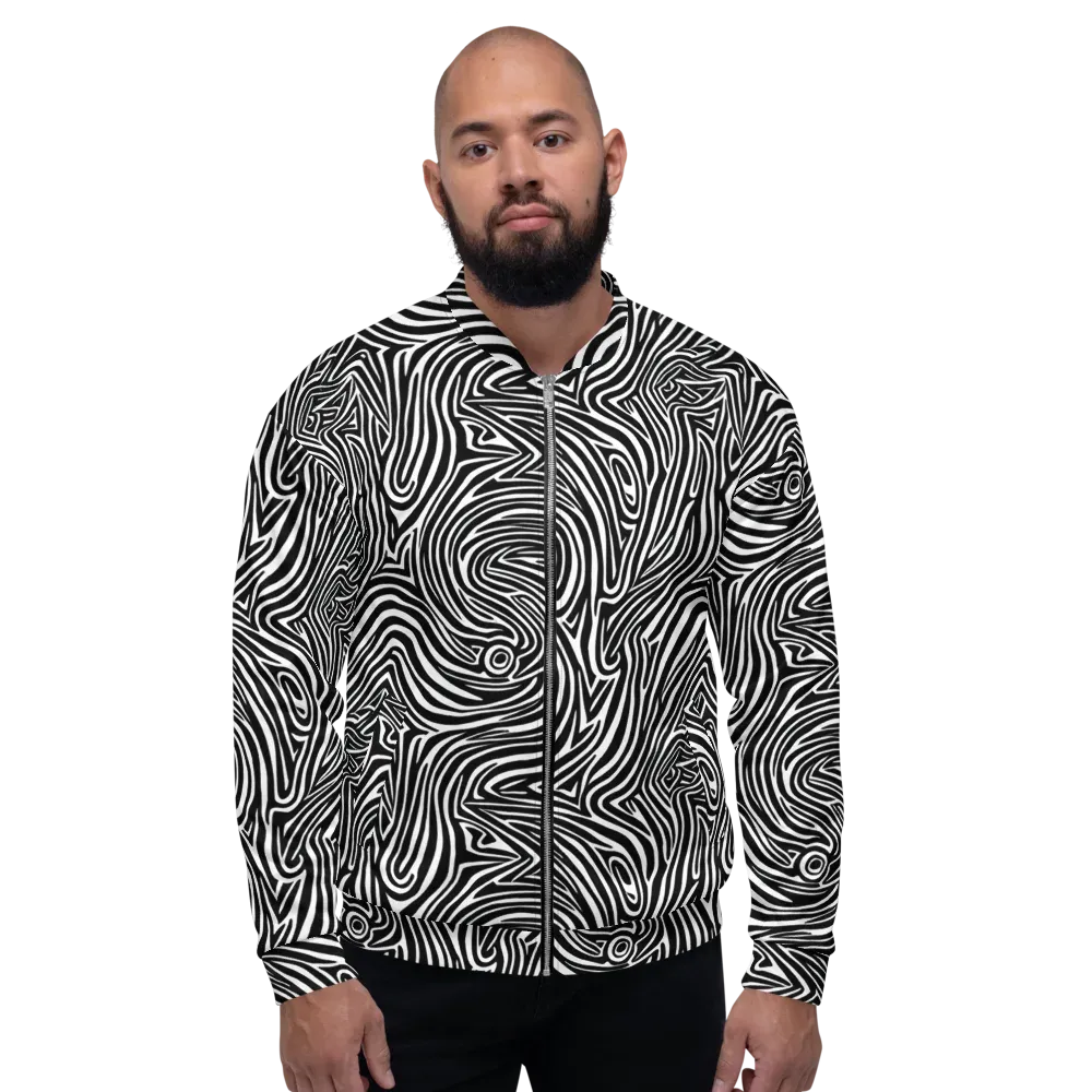 Monochrome Current on Bomber Jacket — Front