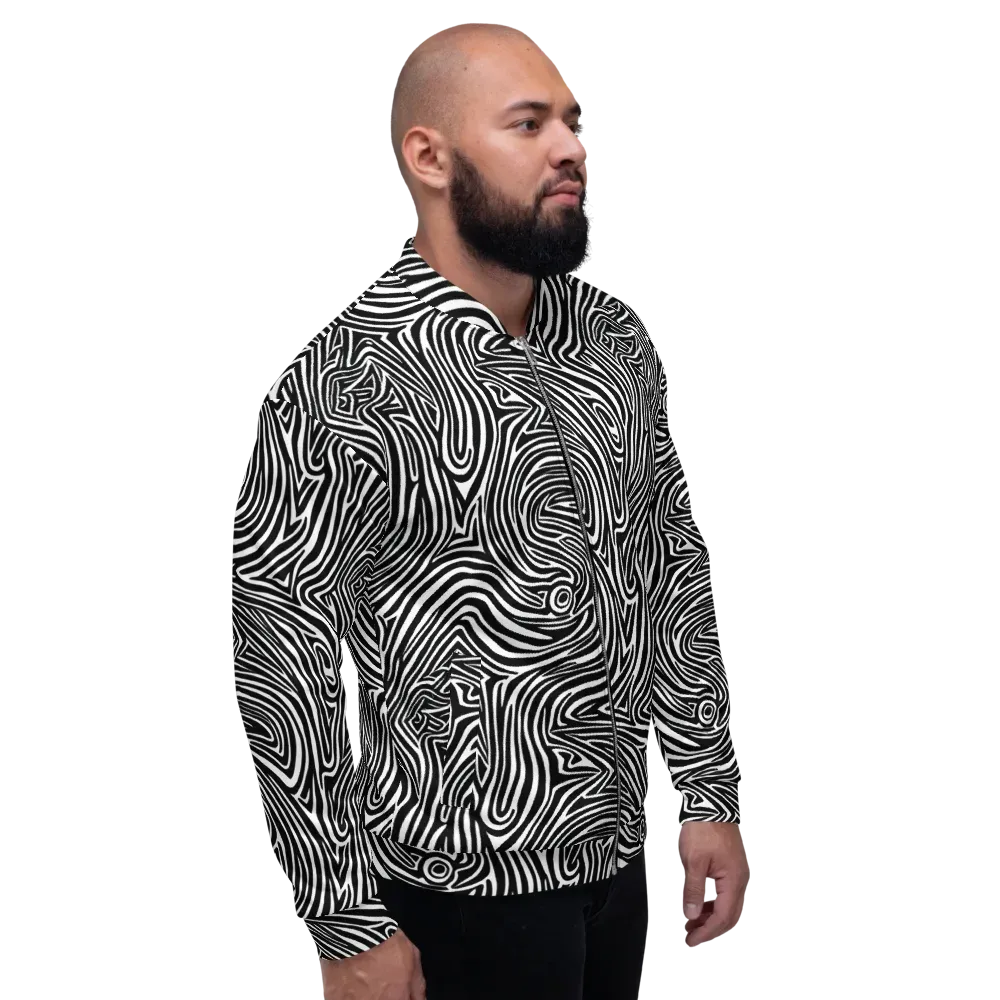 Monochrome Current on Bomber Jacket — Right