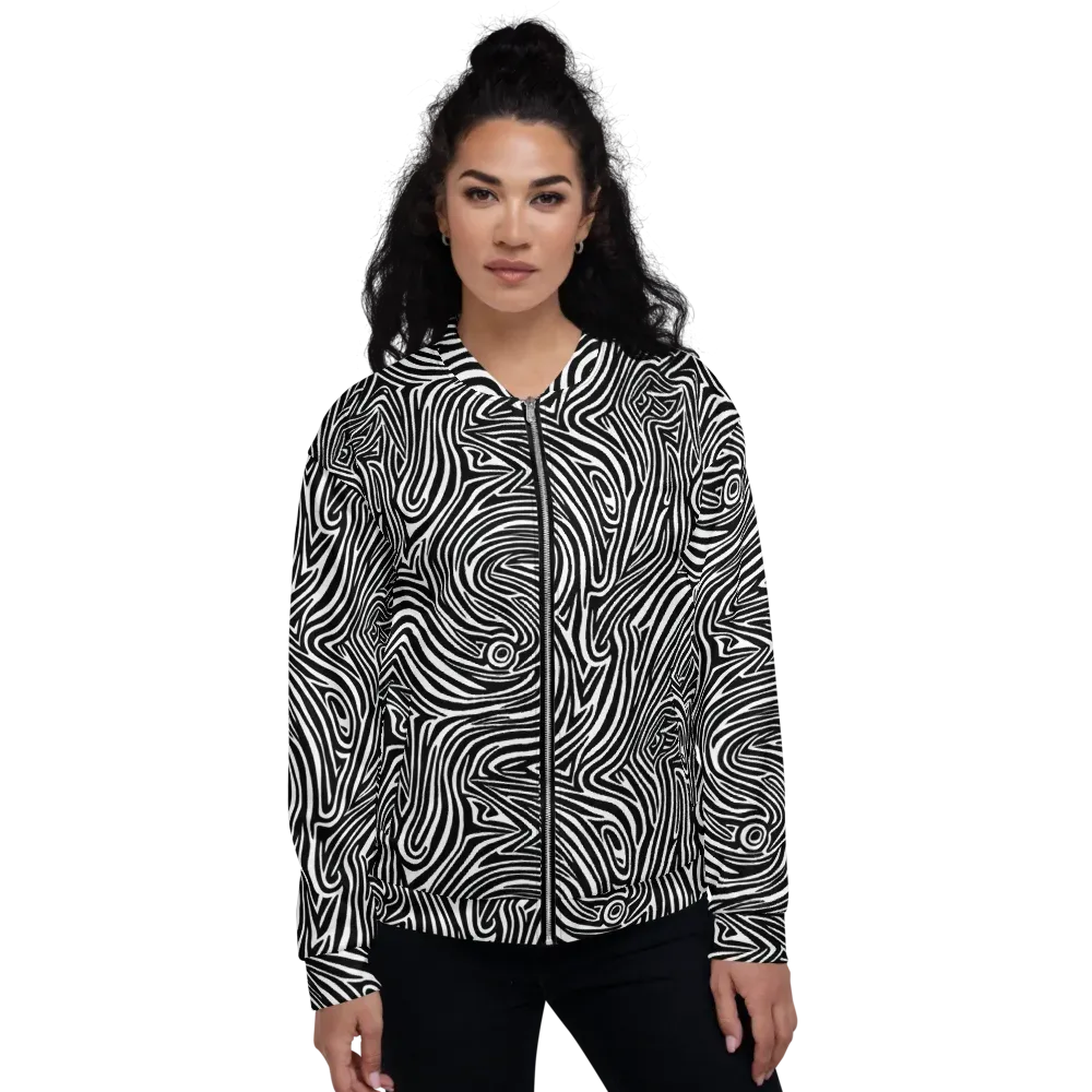 Monochrome Current on Bomber Jacket — Front