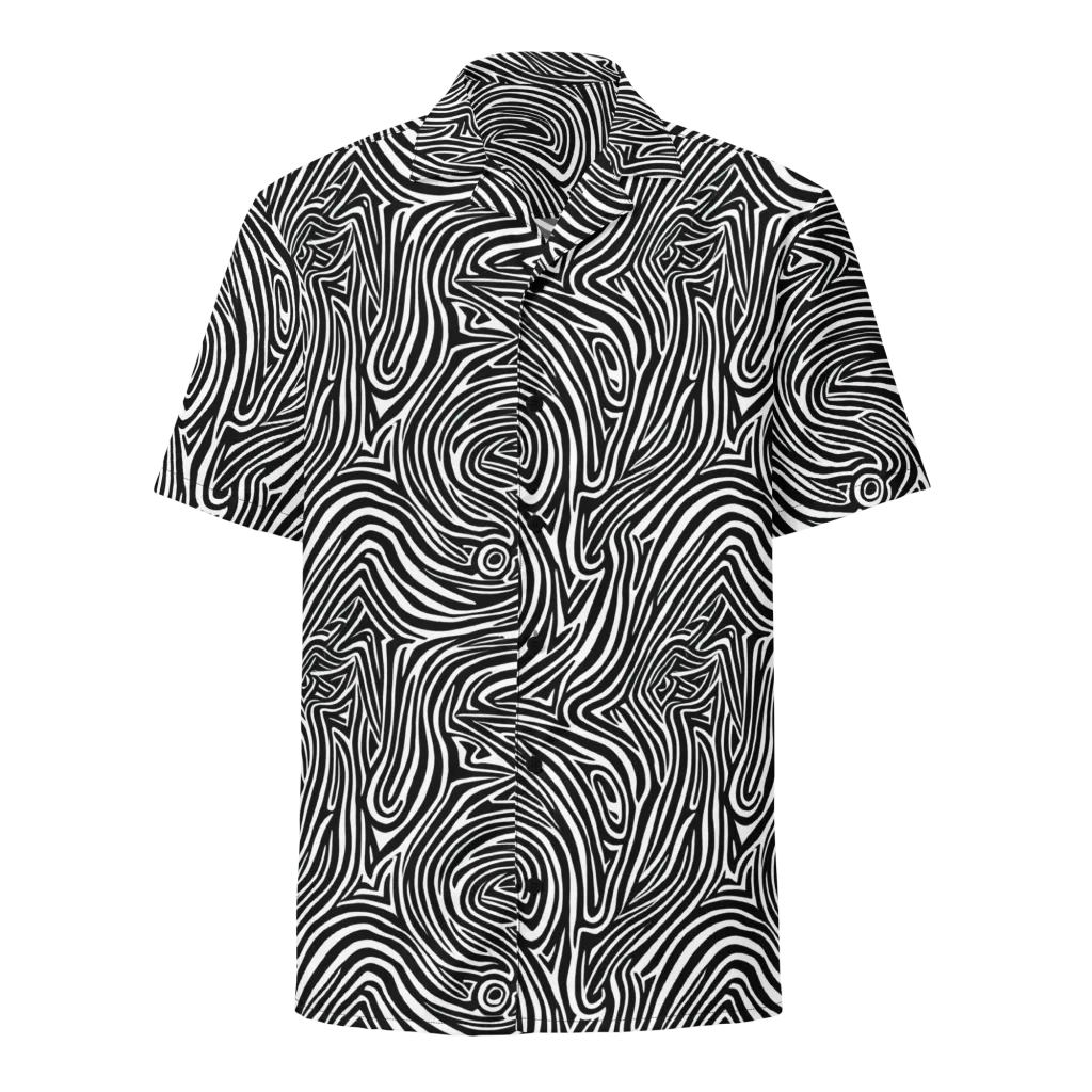 Monochrome Current on Button Shirt — Front