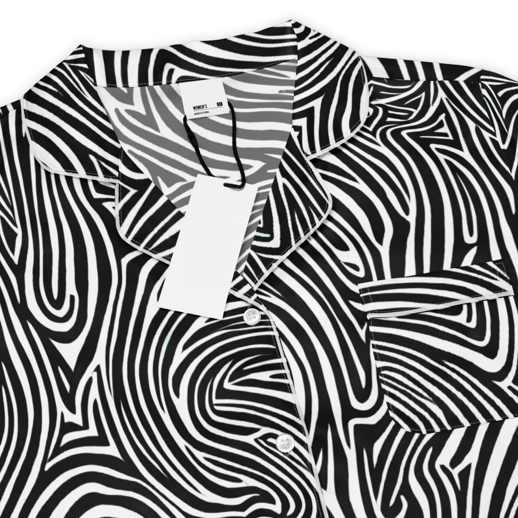 Monochrome Current on Women's Short Sleeve Pajama Top — Product details