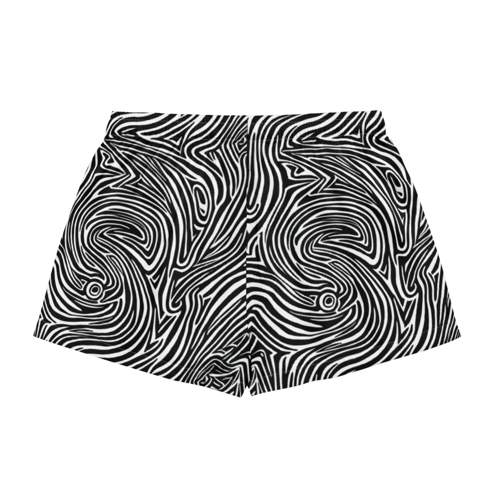 Monochrome Current on Women's Pajama Shorts — Back