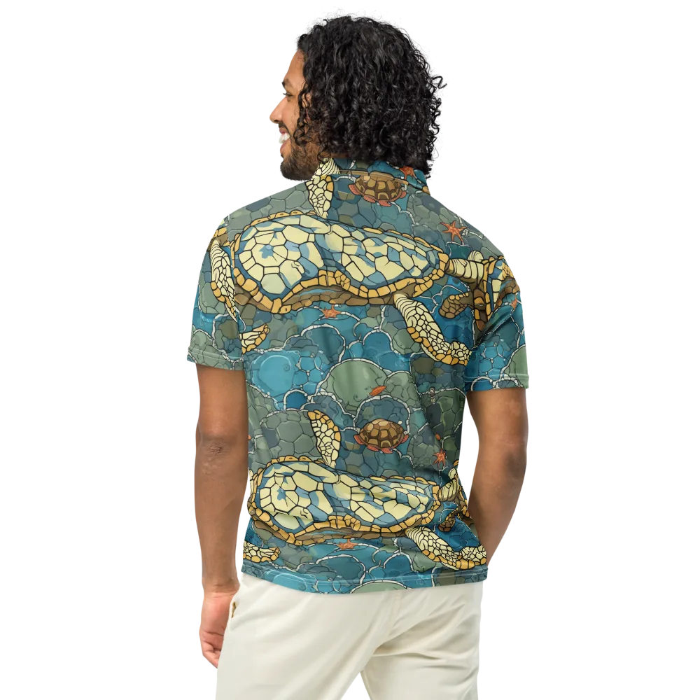 Shellwater Atlas on Men's Slim Fit Polo Shirt — Back