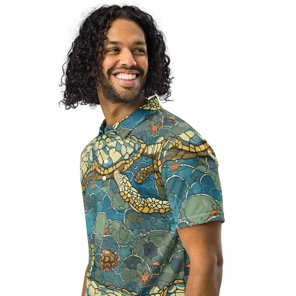 Shellwater Atlas on Men's Slim Fit Polo Shirt — Left Front