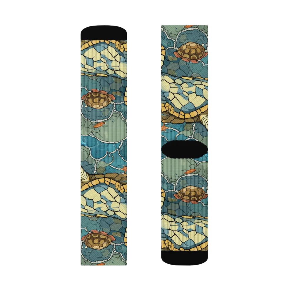 Shellwater Atlas on Socks — Right Sock