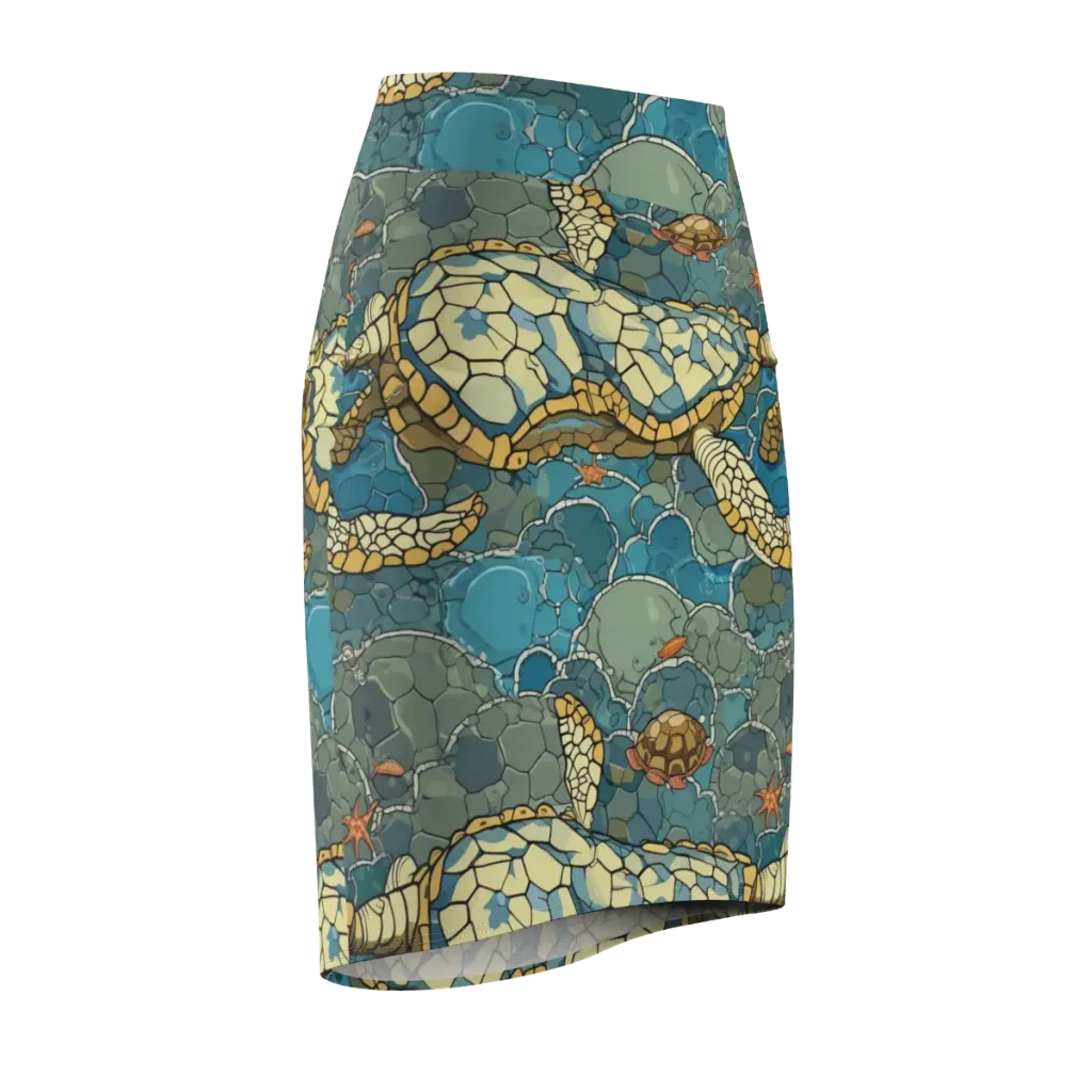 Shellwater Atlas on Pencil Skirt — Front Side