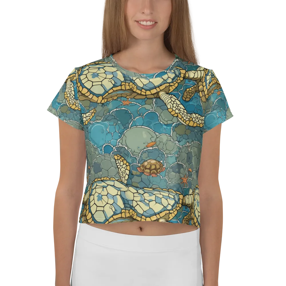 Shellwater Atlas on Crop Tee — Front