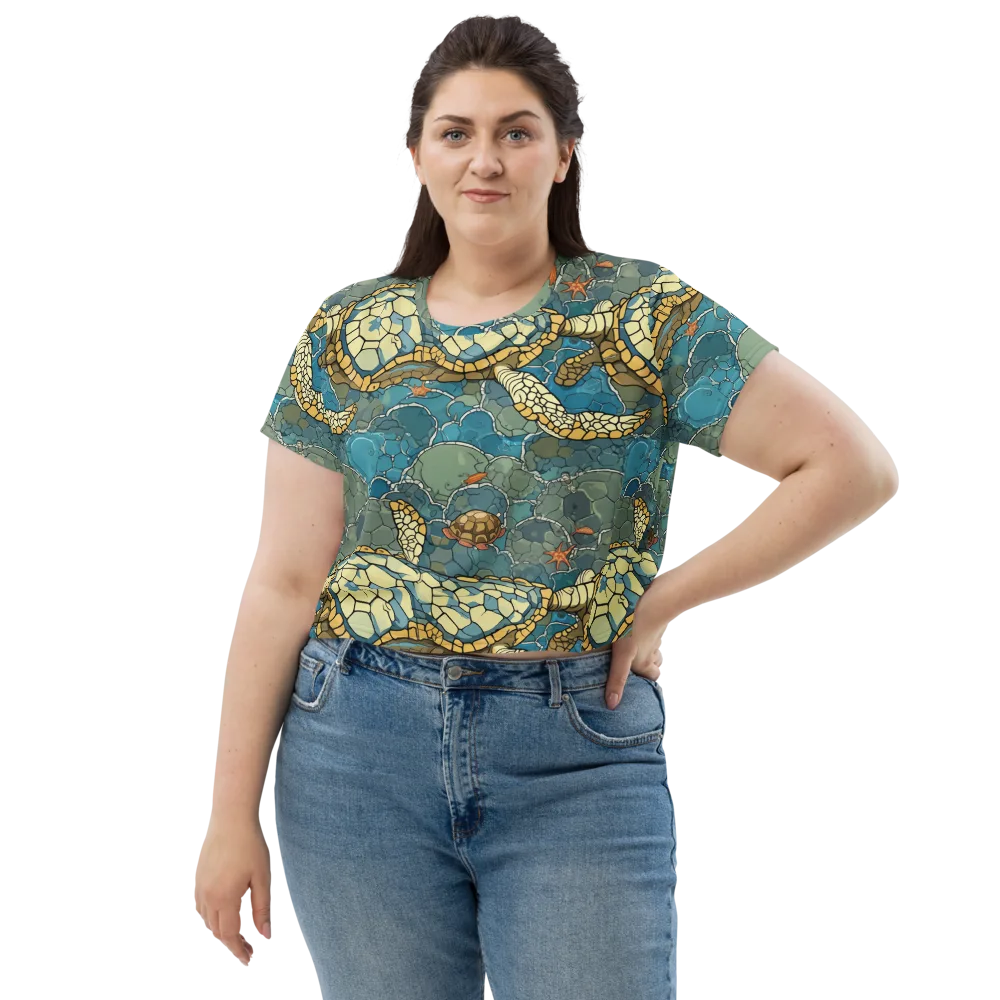Shellwater Atlas on Crop Tee — Front