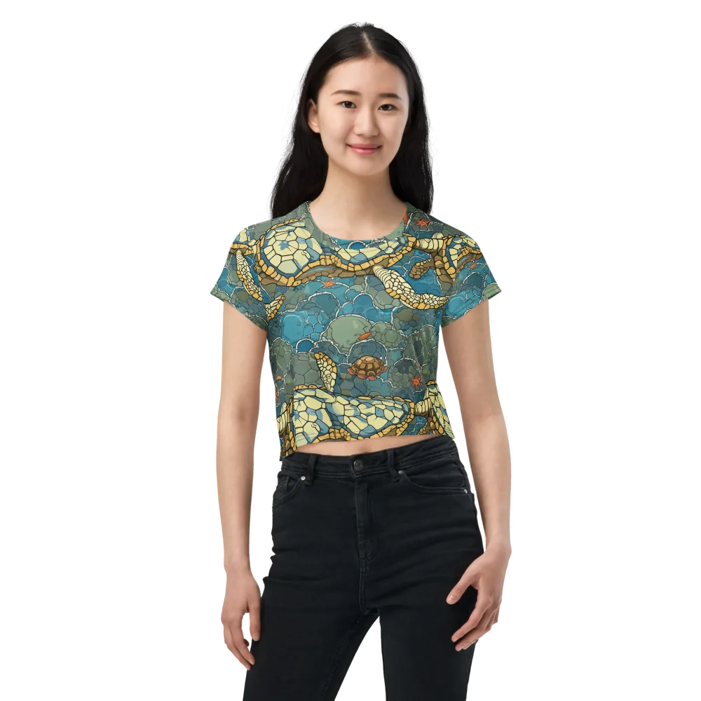 Shellwater Atlas on Crop Tee — Front