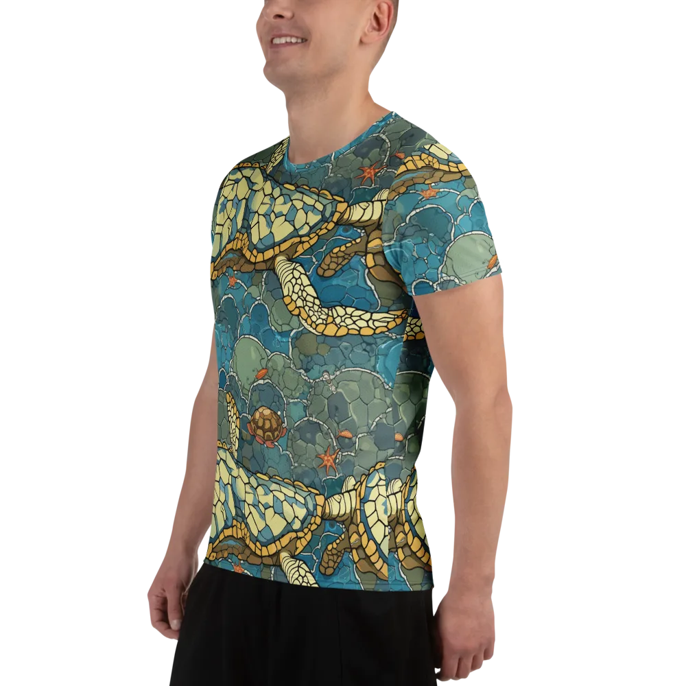 Shellwater Atlas on Men's Athletic T-Shirt — Left