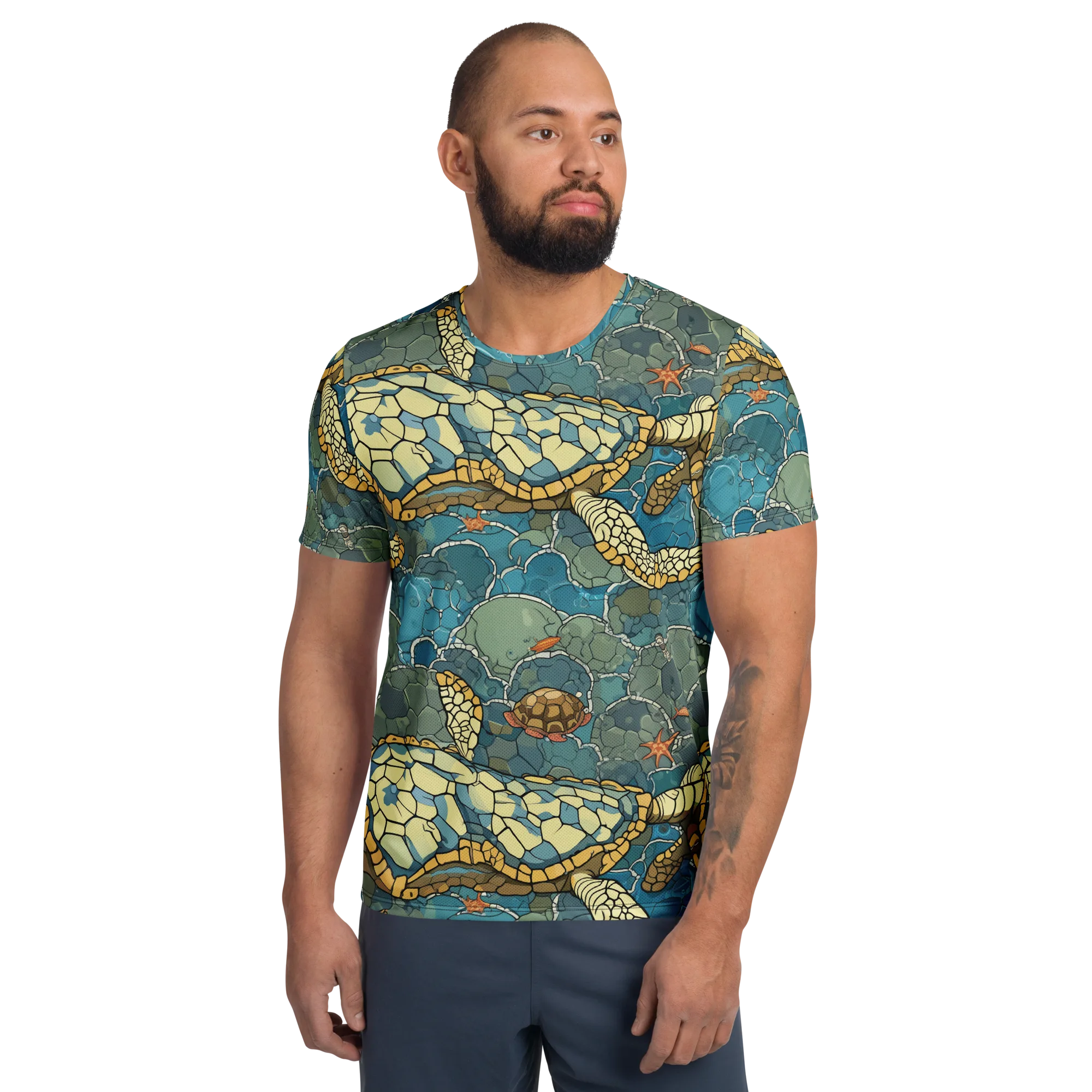 Shellwater Atlas on Men's Athletic T-Shirt — Front