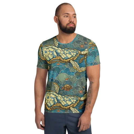 Shellwater Atlas on a Men's Athletic T-Shirt