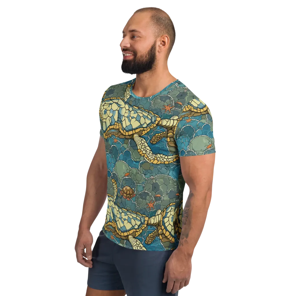 Shellwater Atlas on Men's Athletic T-Shirt — Left