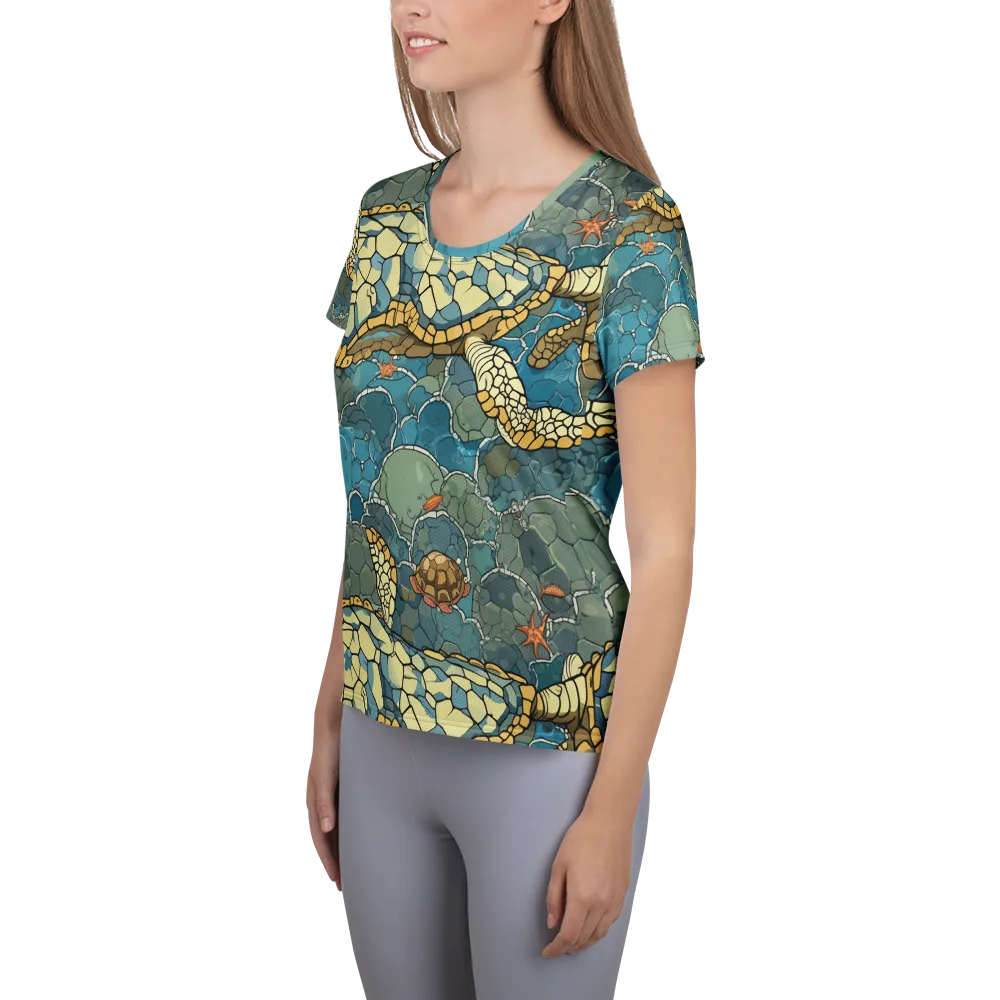 Shellwater Atlas on Women's Athletic T-Shirt — Left