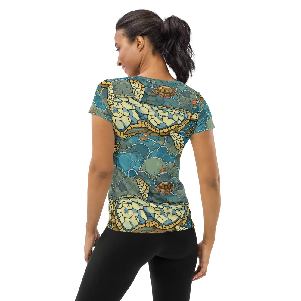 Shellwater Atlas on Women's Athletic T-Shirt — Back