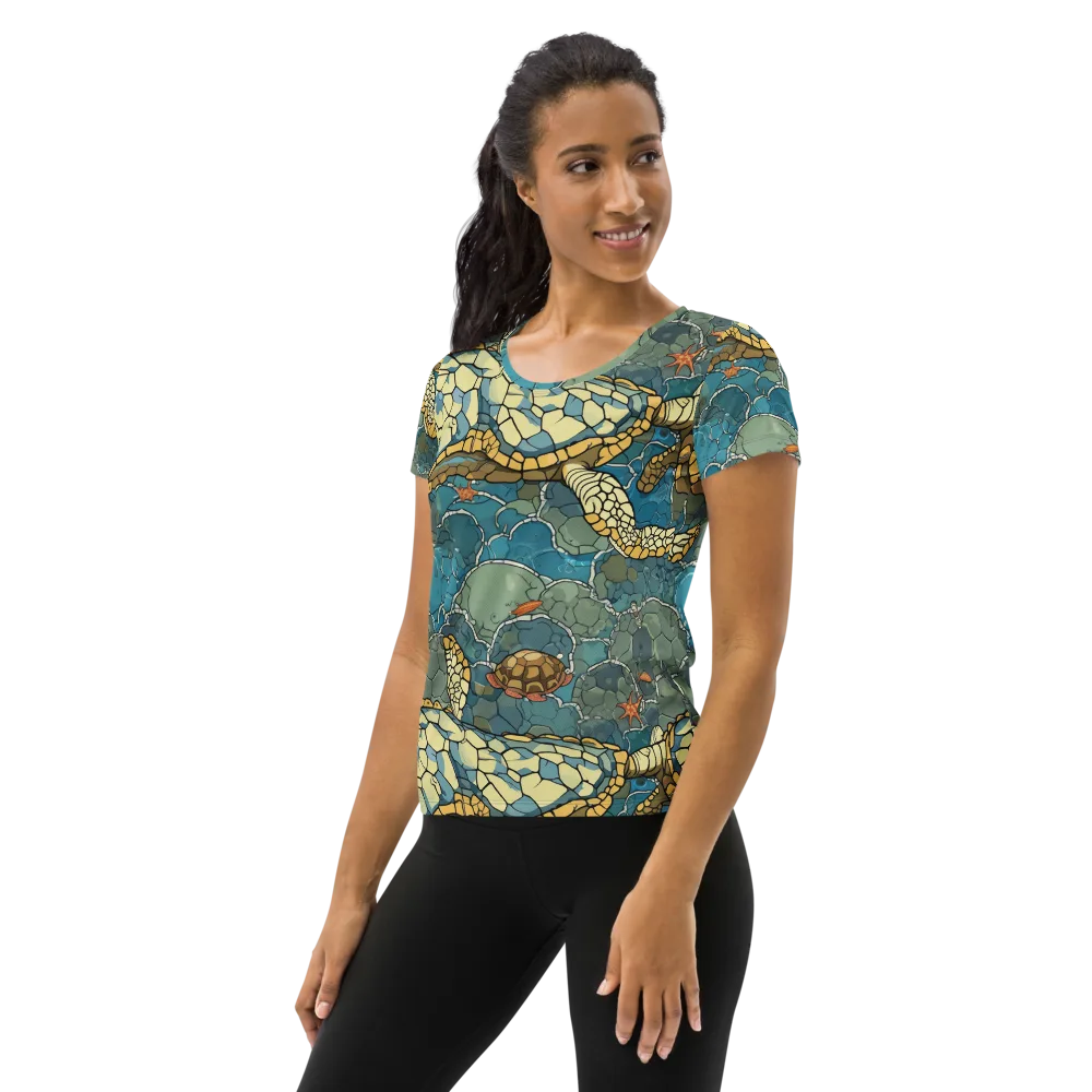 Shellwater Atlas on Women's Athletic T-Shirt — Left