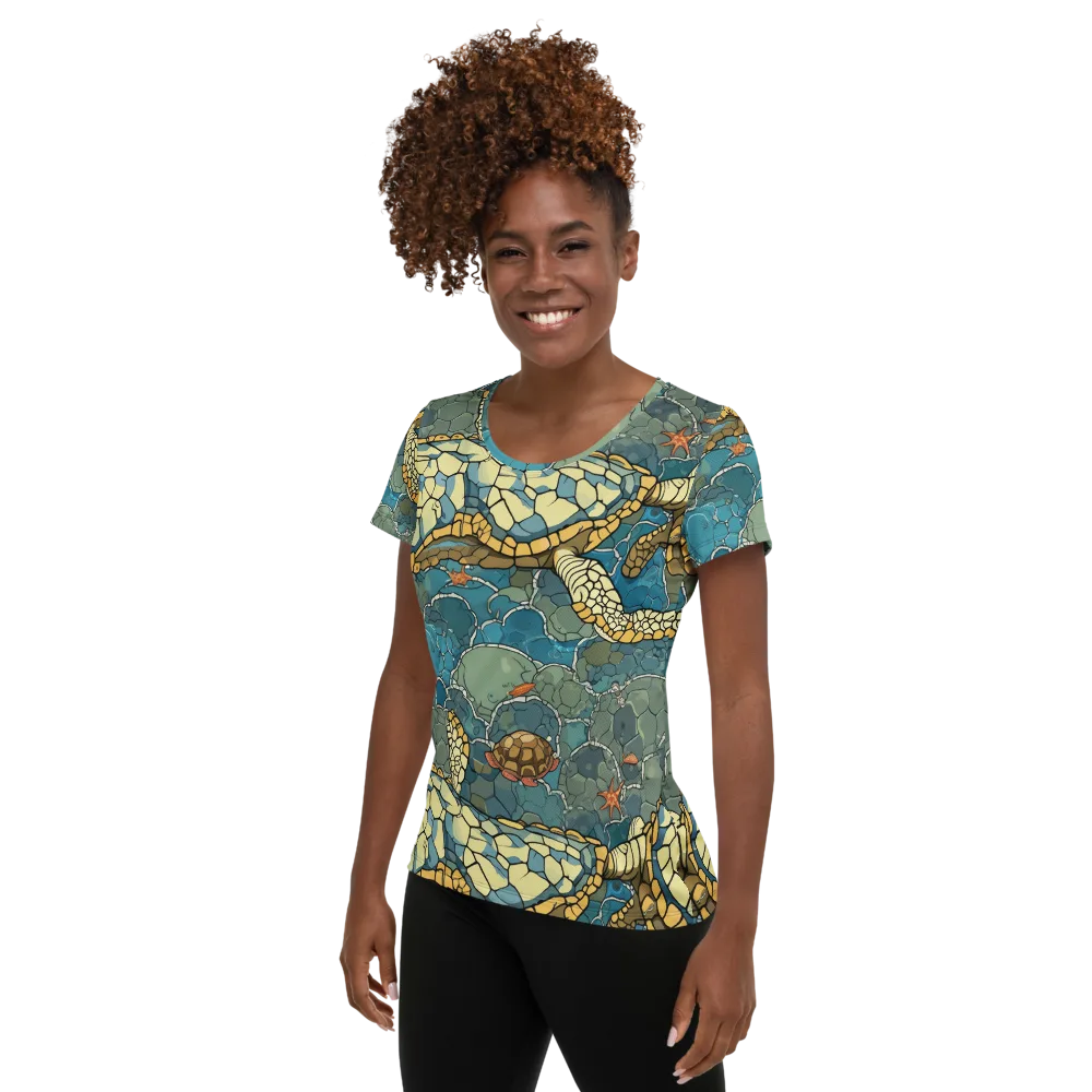 Shellwater Atlas on Women's Athletic T-Shirt — Left