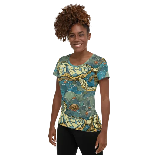 Shellwater Atlas on a Women's Athletic T-Shirt