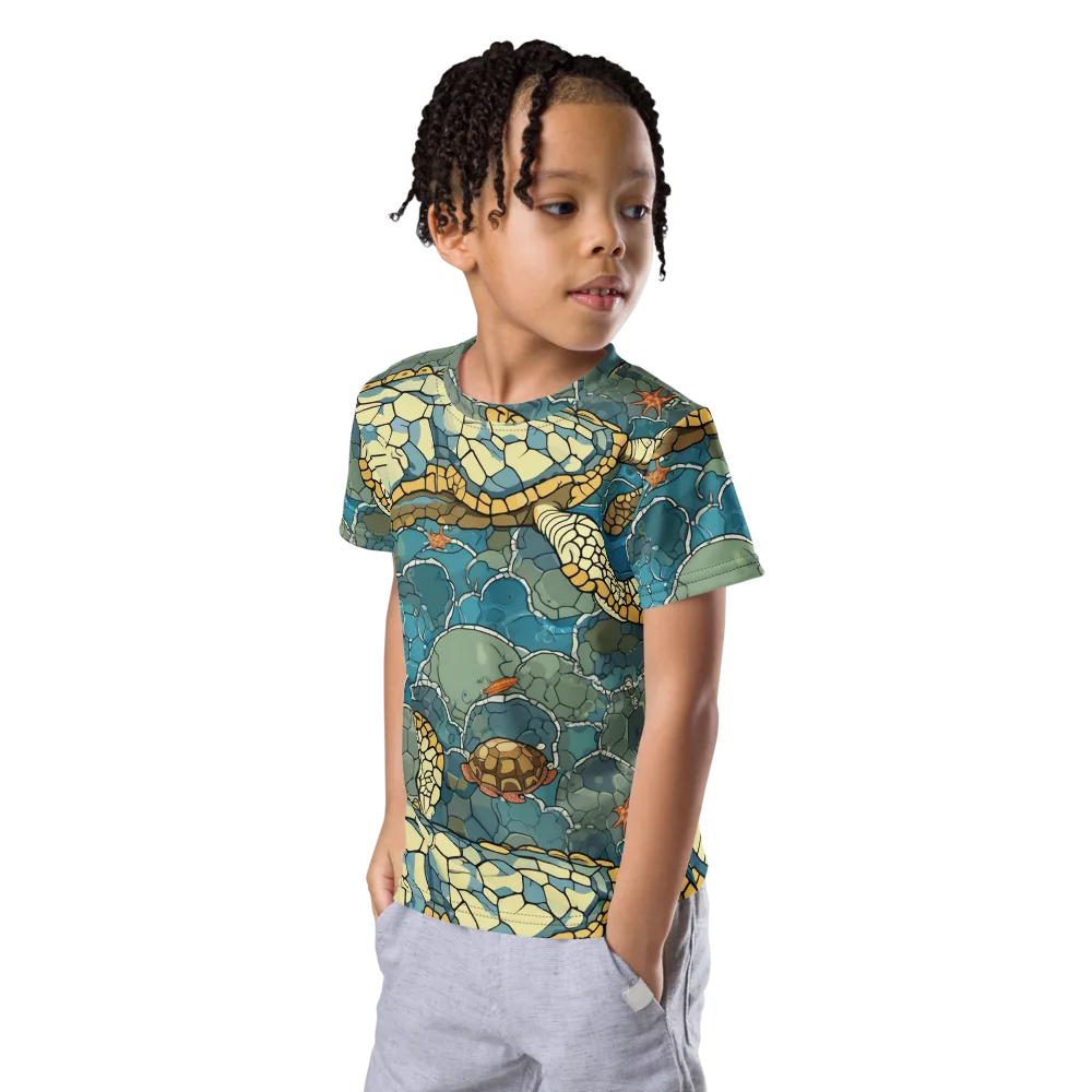 Shellwater Atlas on Kids Crew Neck T-Shirt — Left Front