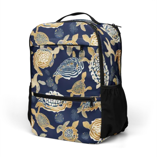 Navy Tidal Garden on a Utility Backpack