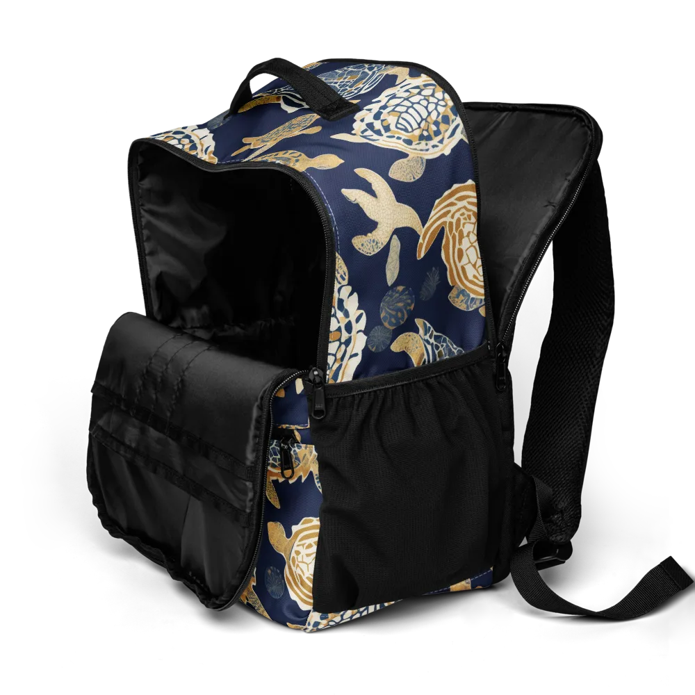 Navy Tidal Garden on Utility Backpack — Product details 2